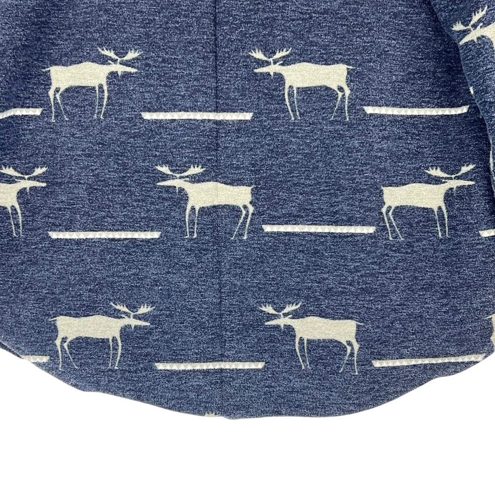 Vintage American Eagle Flannel Moose Shirt L 80s 90s USA Blue Outdoorsy Preppy - Picture 8 of 11